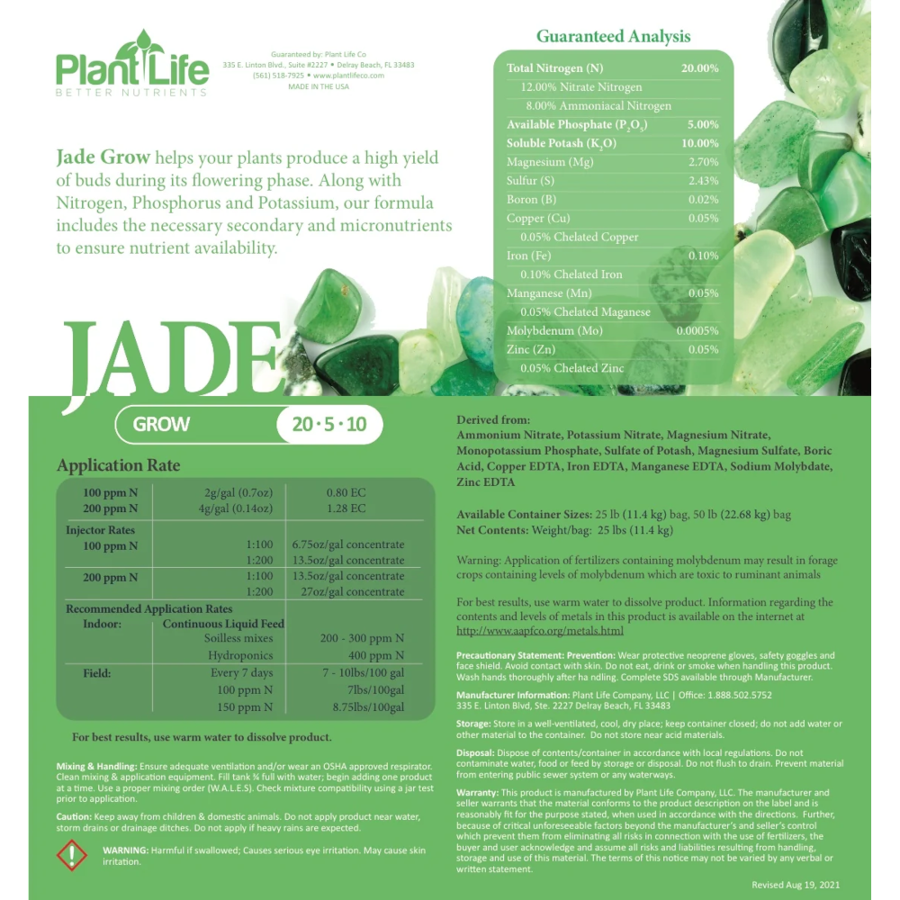 Plant Life Jade Grow 20-5-10