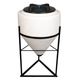 Norwesco 60 gal Inductor Closed Top Cone Bottom Tank & Stand