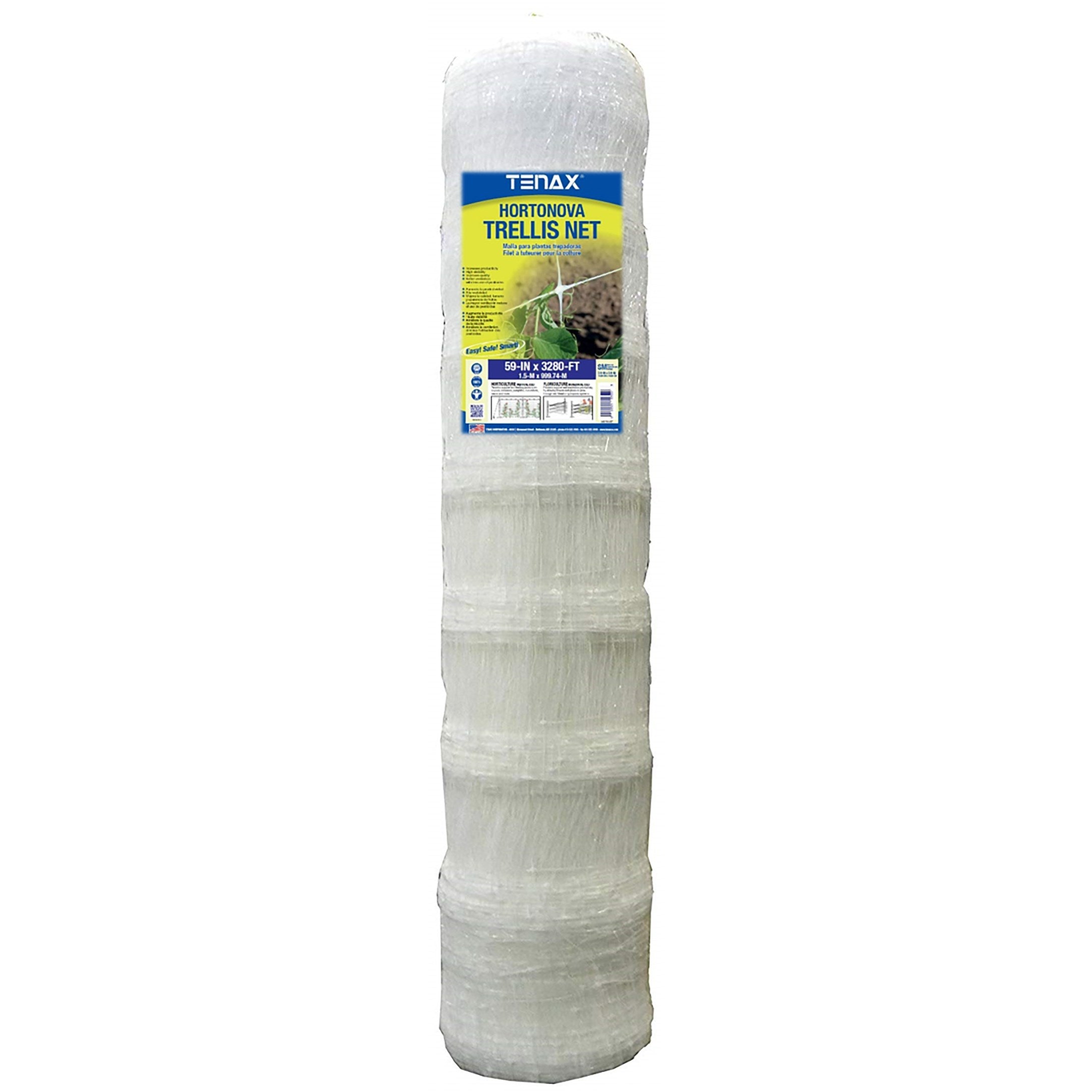 Tenax 59"x3280' Plant Trellis Net Hortonova 5.9"x6.7" Mesh