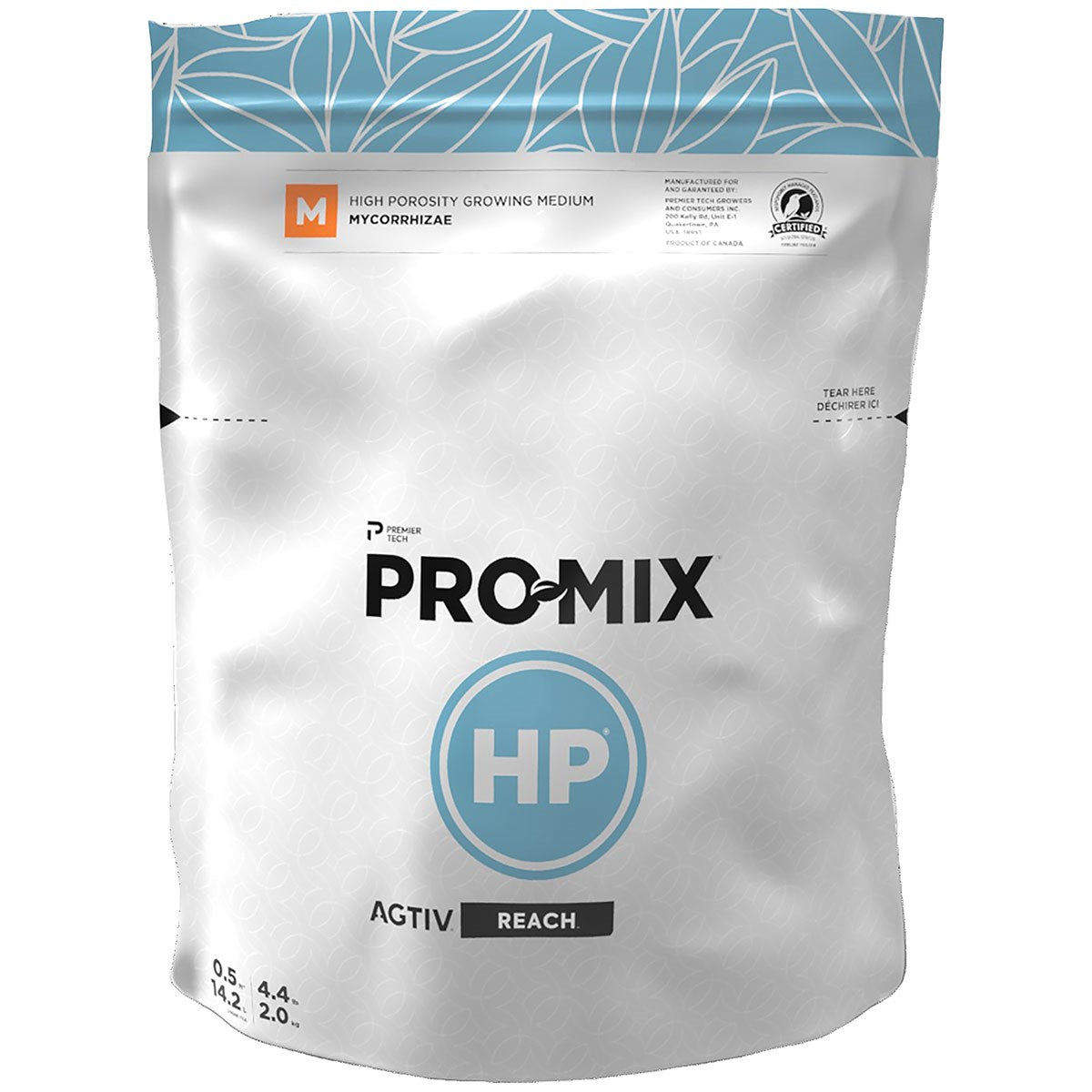 Premier Pro-Mix HP AGTIV REACH (MYCO) Grow Bag .5cf (294/PL)