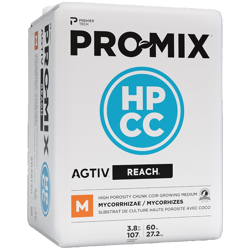 PRO-MIX® HPCC AGTIV® REACH™ High Porosity Growing Medium - 3.8 cu ft - Compressed Bale - Mycorrhizae, Peat, Perlite, and Coco Coir - Formerly PRO-MIX® HPCC Myco™