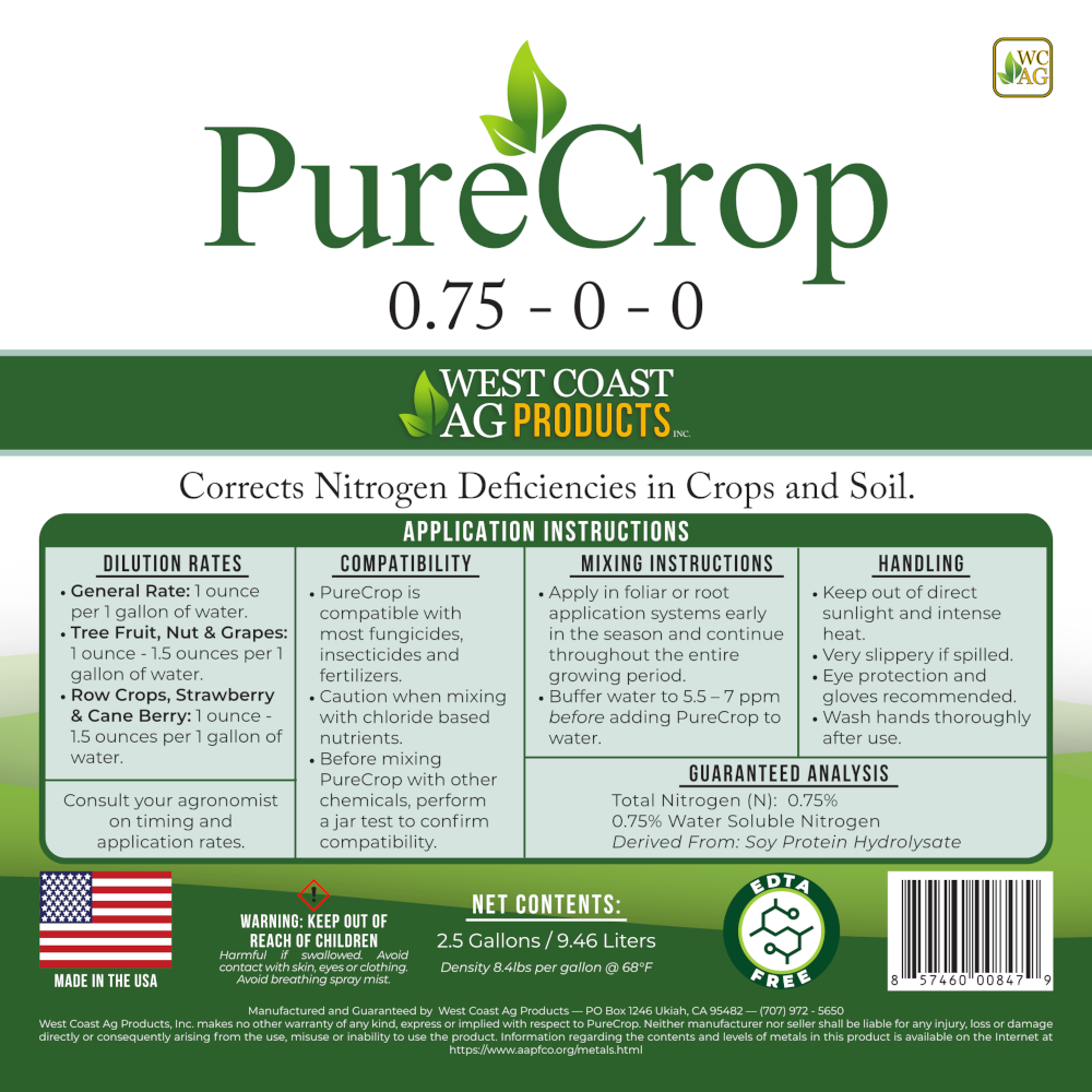 West Coast Ag Products PureCrop .75-0-0