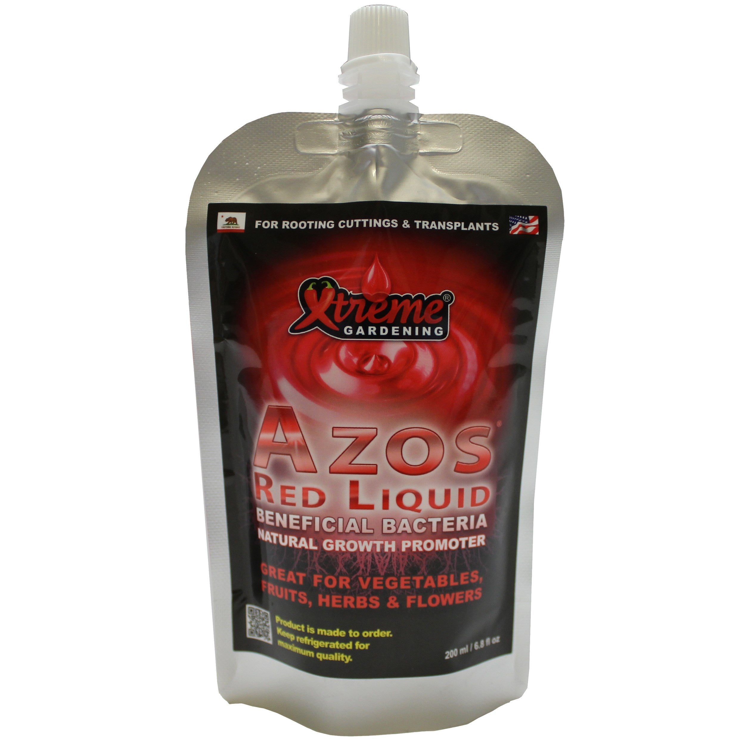 Xtreme Gardening® Azos Red Liquid 200 mL Display - Black Label Supply llc