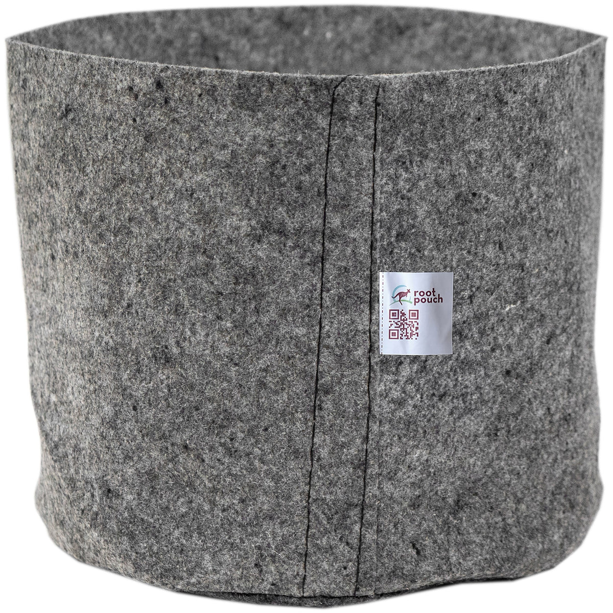 Root Pouch - Grey Natural Fiber Blend Fabric Container #1