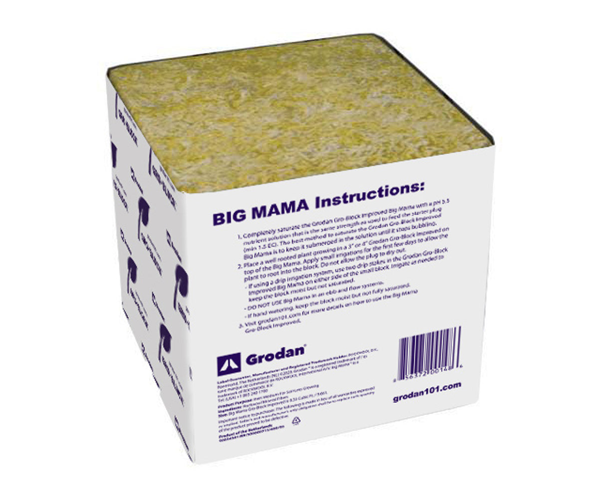 Grodan Gro-Block Improved Big Mama (8x8x8) - No Hole - Loose - Carton (18/ Carton)