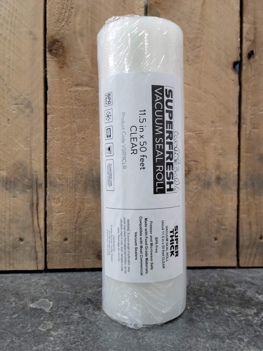 Super Fresh 11.5" x 50' 4.5mil Vacuum Seal Roll Clear 15/CS