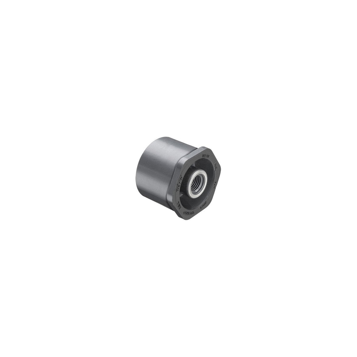 Spears PVC Schedule 80 Reducer Bushing, Spigot x SR FIPT - 1 in x 1/4 in - image 1