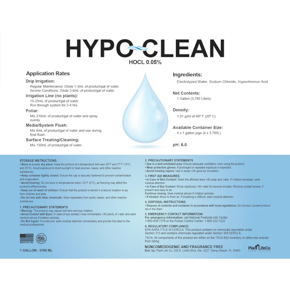 Plant Life - Hypo~Clean - 4 gallon (4x1 gallon Case)