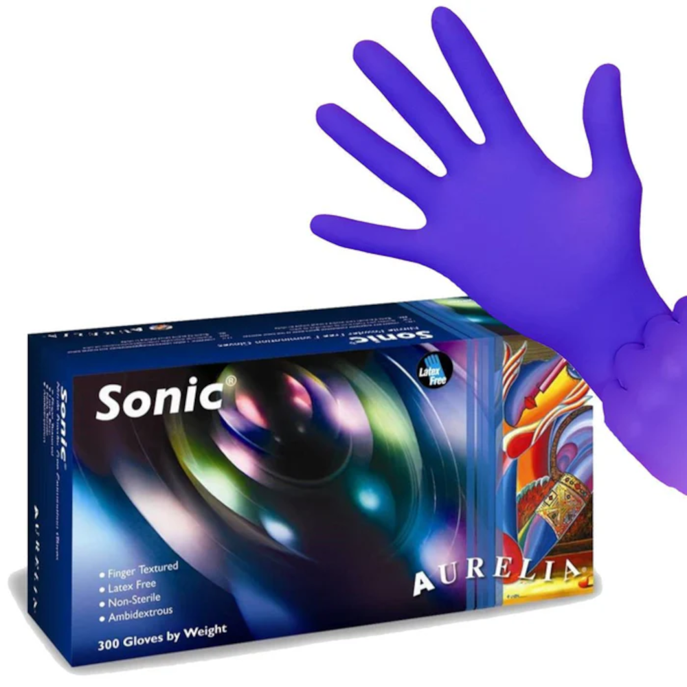 Aurelia Gloves - Sonic Indigo Nitrile - 2.2 mil (Case of 10 Boxes)