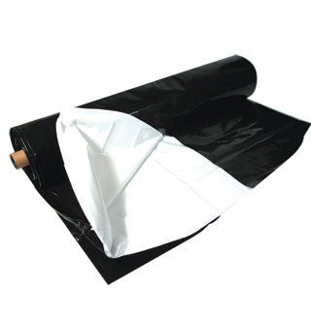 Black & White Poly, 100'x10', 4 mil - Black Label Supply llc