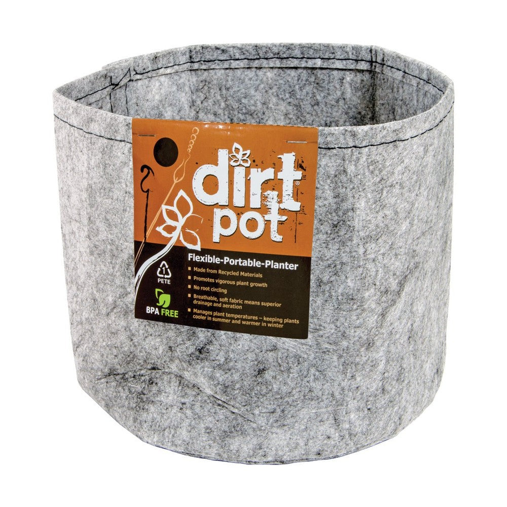 Dirt Pot Flexible Portable Planter, Grey (no handles) - Black Label Supply llc