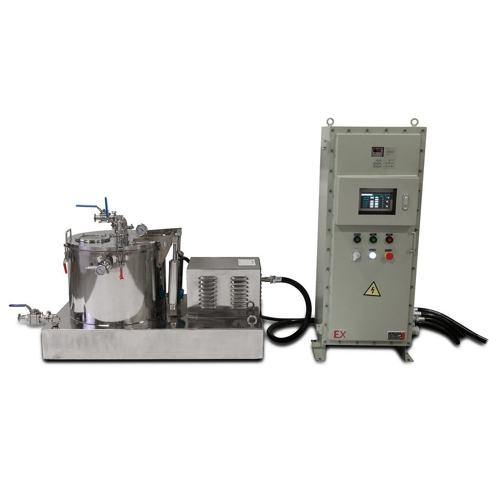 45L Jacketed Stainless Steel Centrifuge with Explosion Proof Motor and Siemens Controller - 15LB Max Capacity - Black Label Supply llc