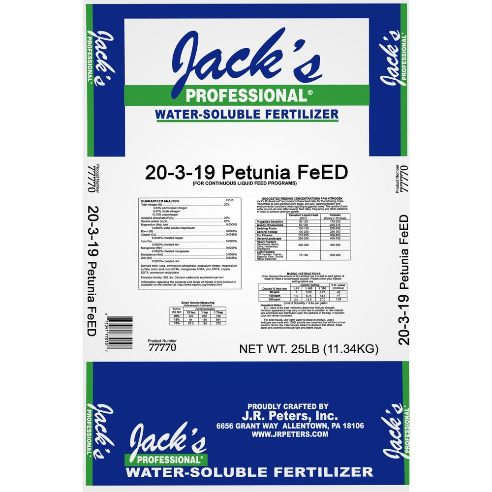 Jack's Professional 20-3-19 Petunia FeED Plus Mg