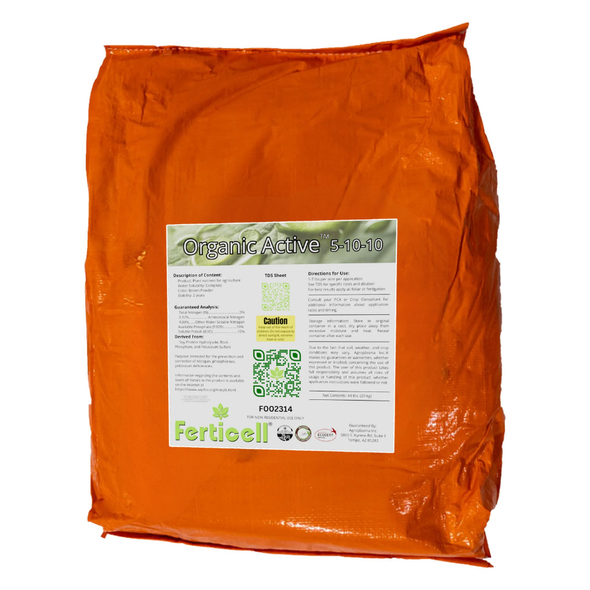 Organic Active 5-10-10 bag