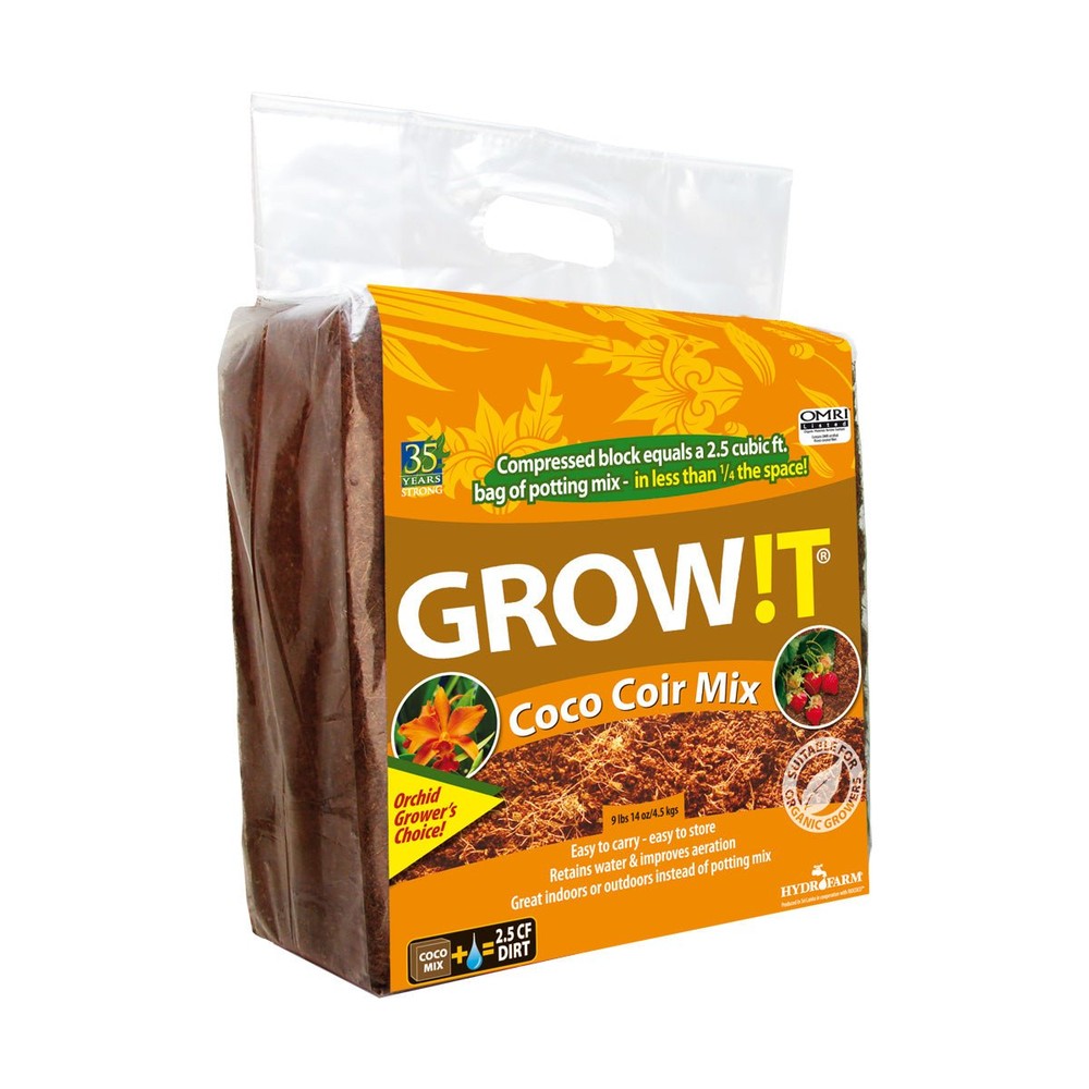GROW!T Organic Coco Coir Mix, Block - Black Label Supply llc
