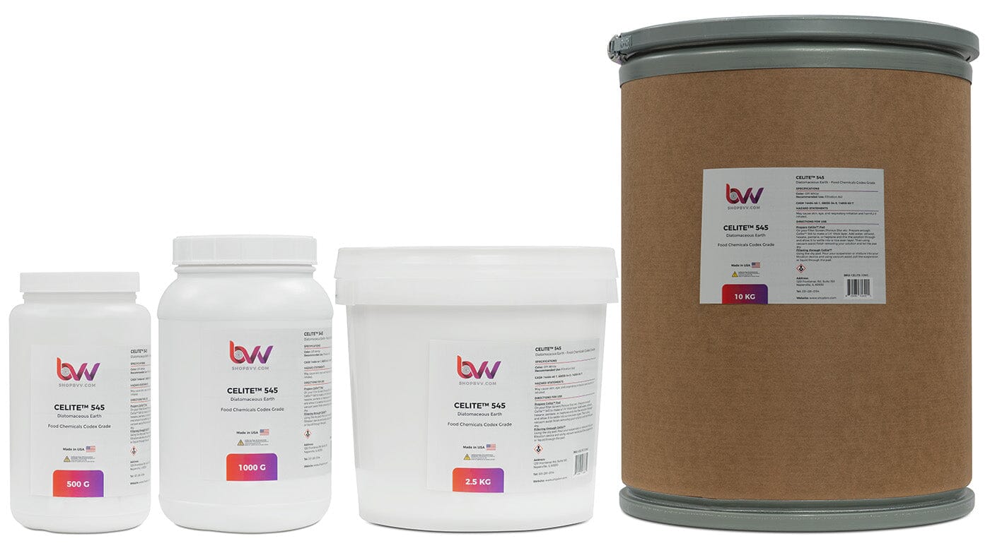 BVV™ Celite® 545 Diatomaceous Earth (Food Codex Grade) 4.5 Micron - Black Label Supply llc