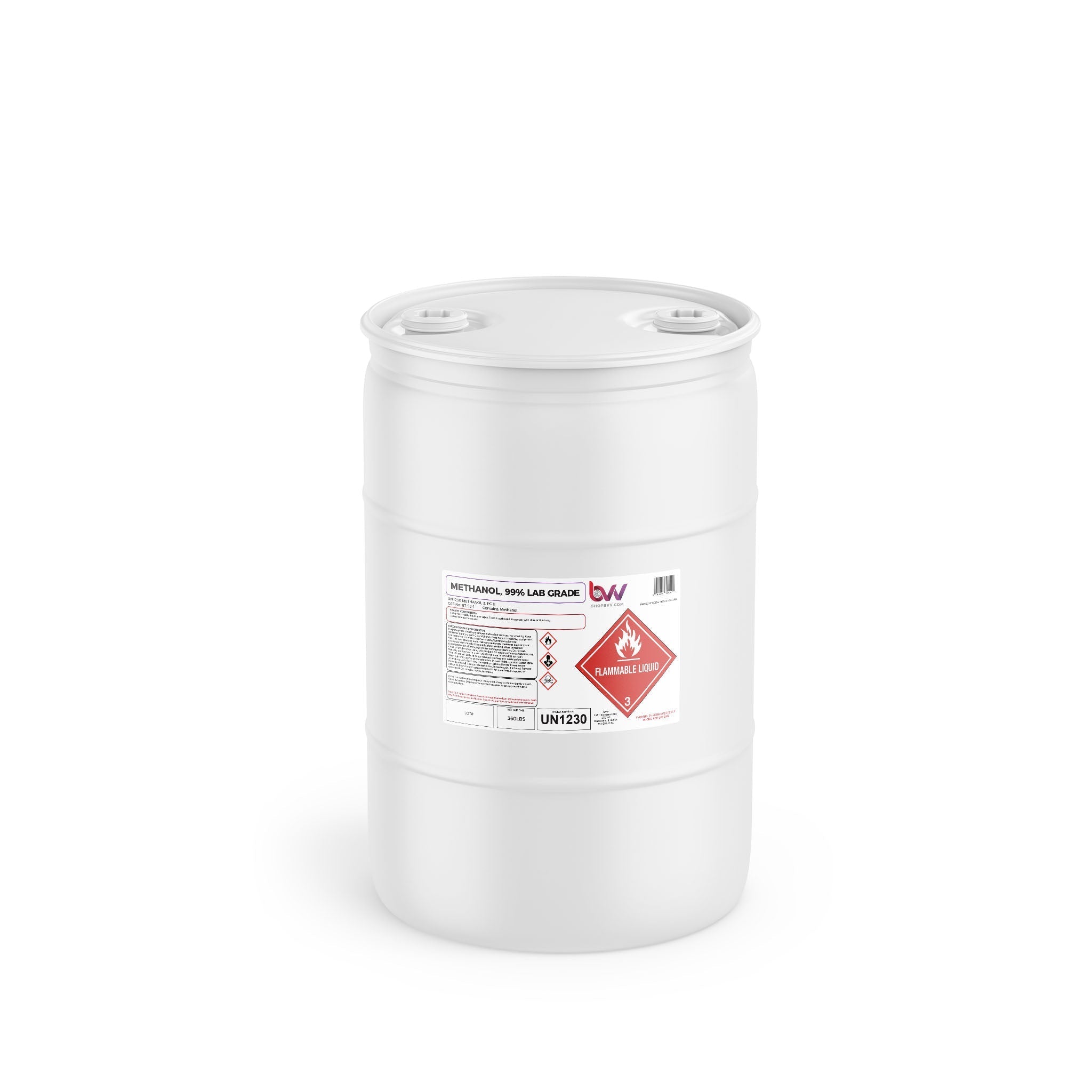 BVV™ High Purity Lab Grade Methanol 99% - Black Label Supply llc