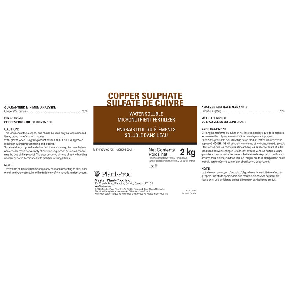 Plant-Prod® Copper Sulfate Fertilizer - 50lb – Water Soluble