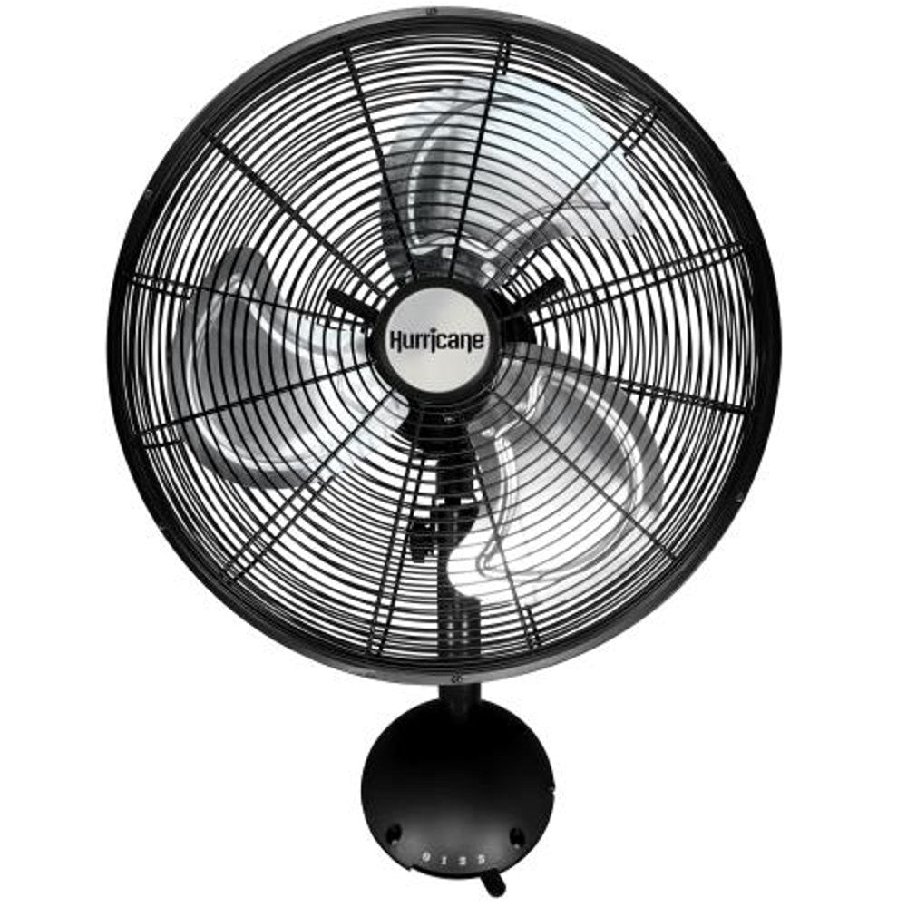 Hurricane® Pro High Velocity Oscillating Metal Wall Mount Fan - Black Label Supply llc