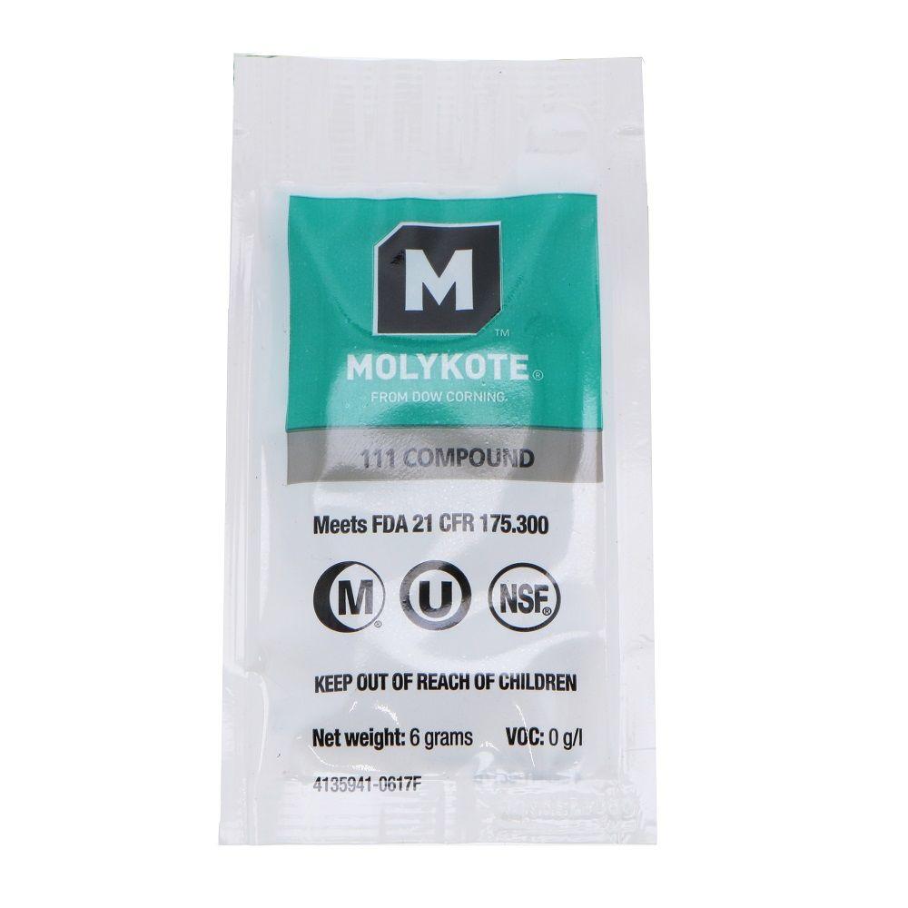 DOW - LUBRICANT, SILICONE, DC111, 6 GRAMS, MOLYKOTE