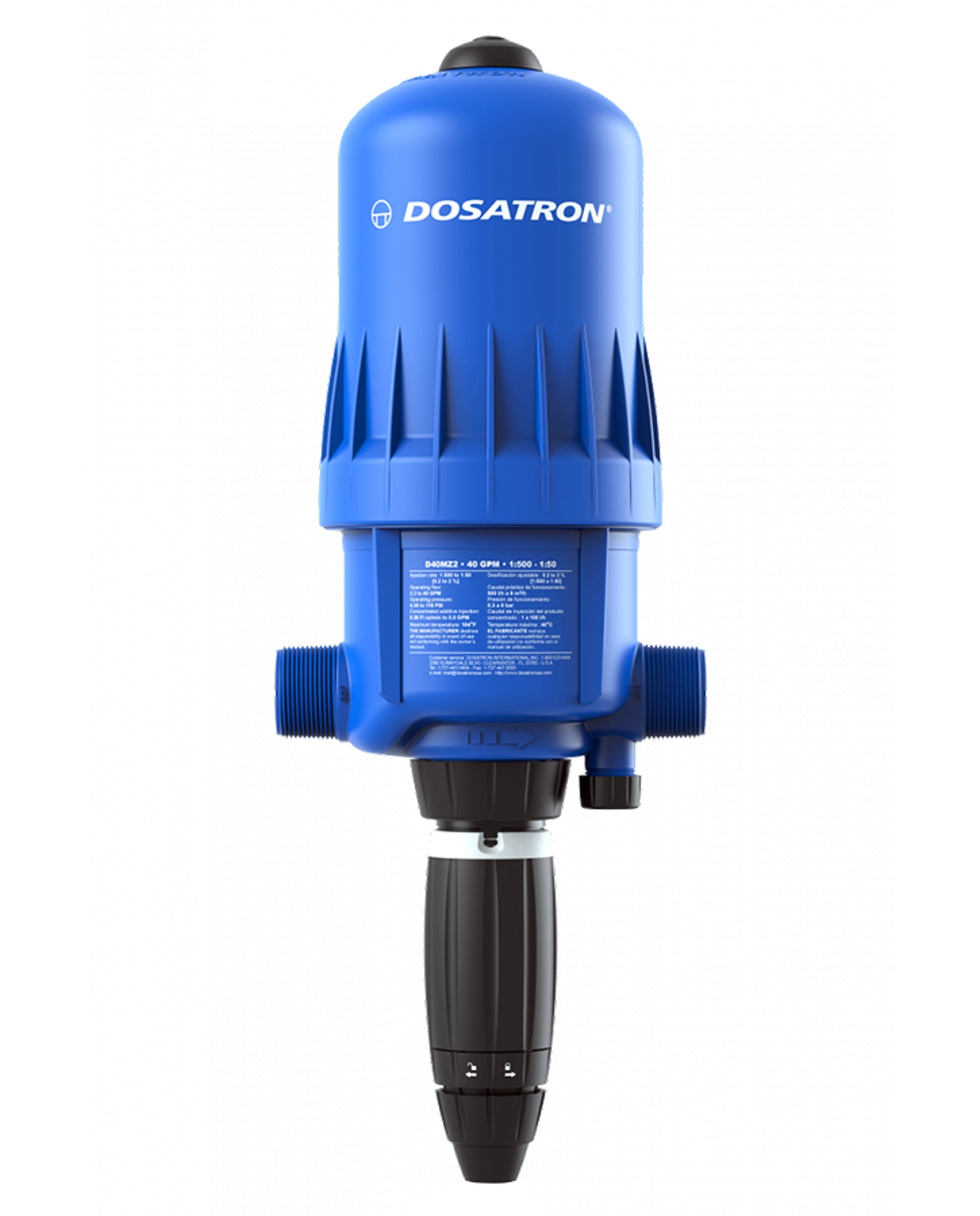 Dosatron D40 water-powered injector, 40 GPM 1-1/2 in - product photo