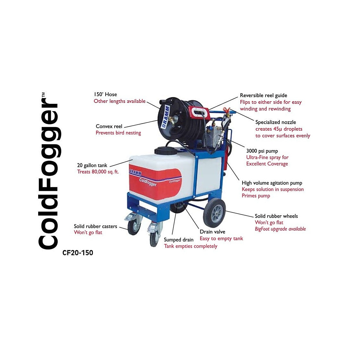 Dramm - ColdFogger AR 20 Gallon 150 ft Hose