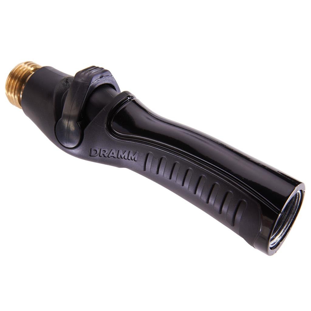 Dramm OneTouch valve with brass outlet, thumb-control shut-off