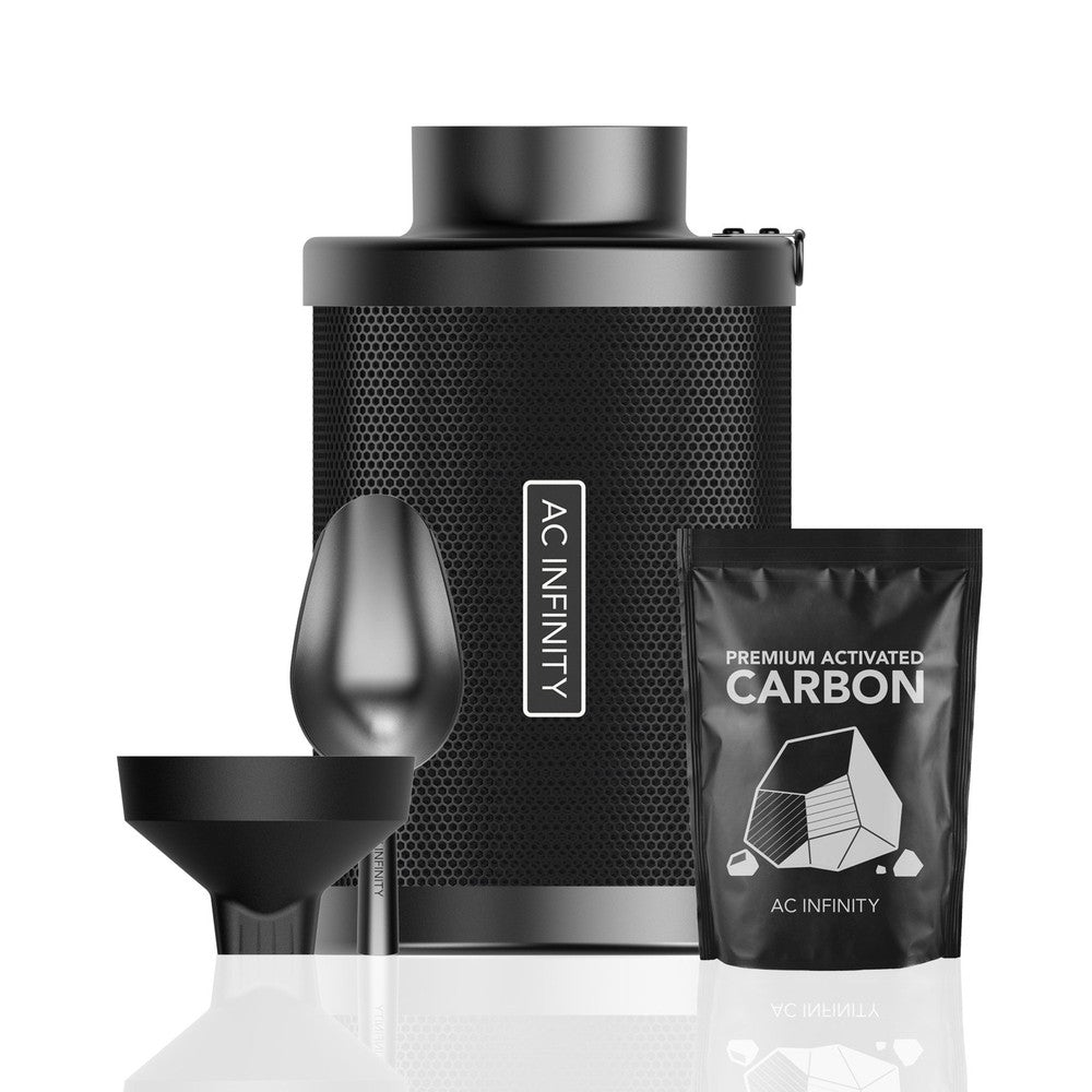 Refillable Carbon Filter Kits – Refillable Carbon Filter Kit, with Charcoal Refill, 4-Inch – Air Purification