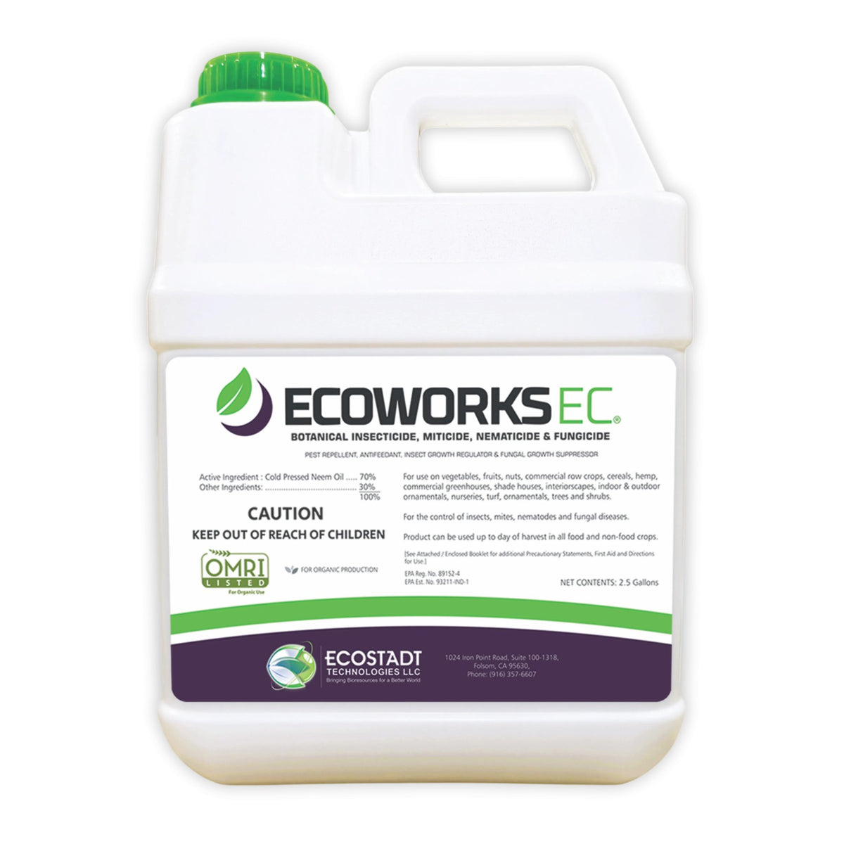 Ecostadt EcoWorks EC botanical insecticide - 2.5 gal jug