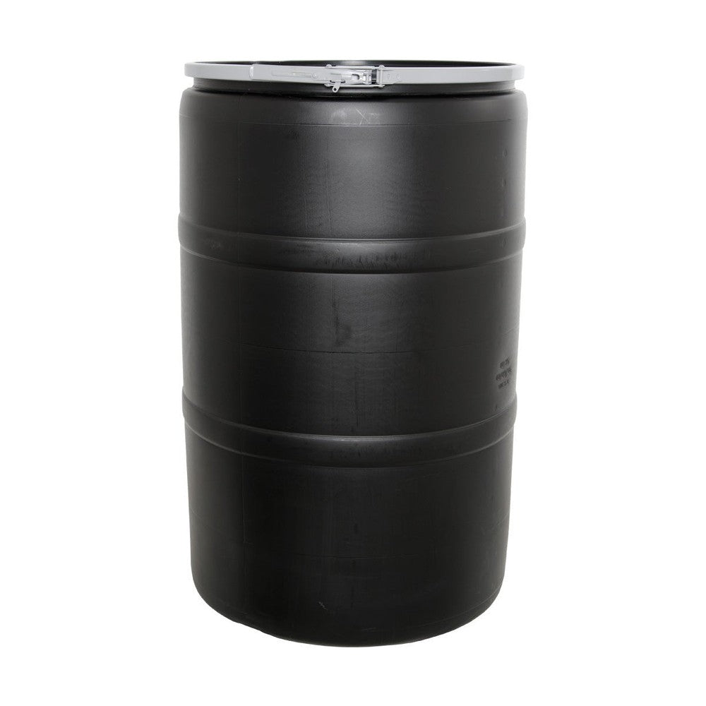 55 Gal Drum w/Solid Lid & Lock - Black Label Supply llc