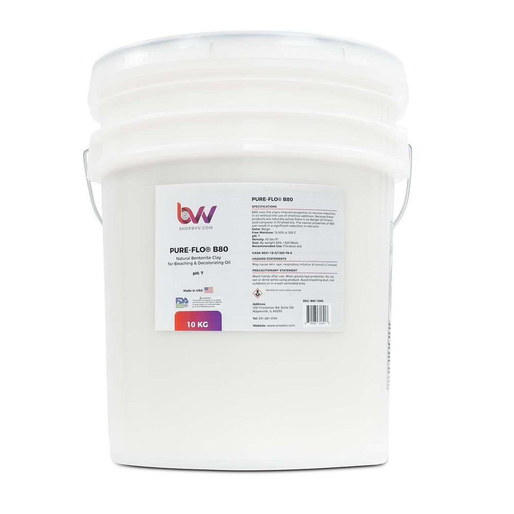 Pure - Flo® B80 Natural Bentonite for Bleaching & Decolorizing Edible Oils *FDA - GRAS - Black Label Supply llc