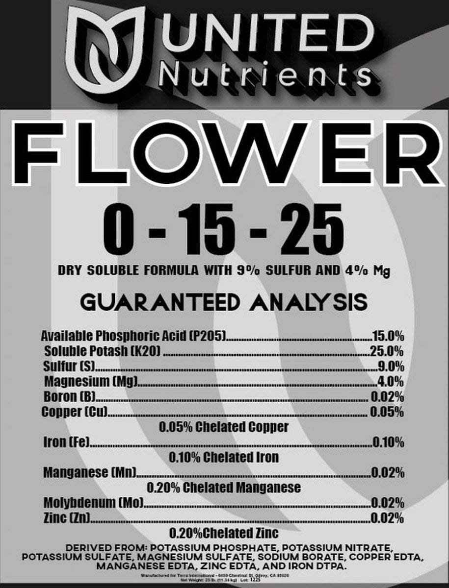 United Nutrients Flower 0-15-25