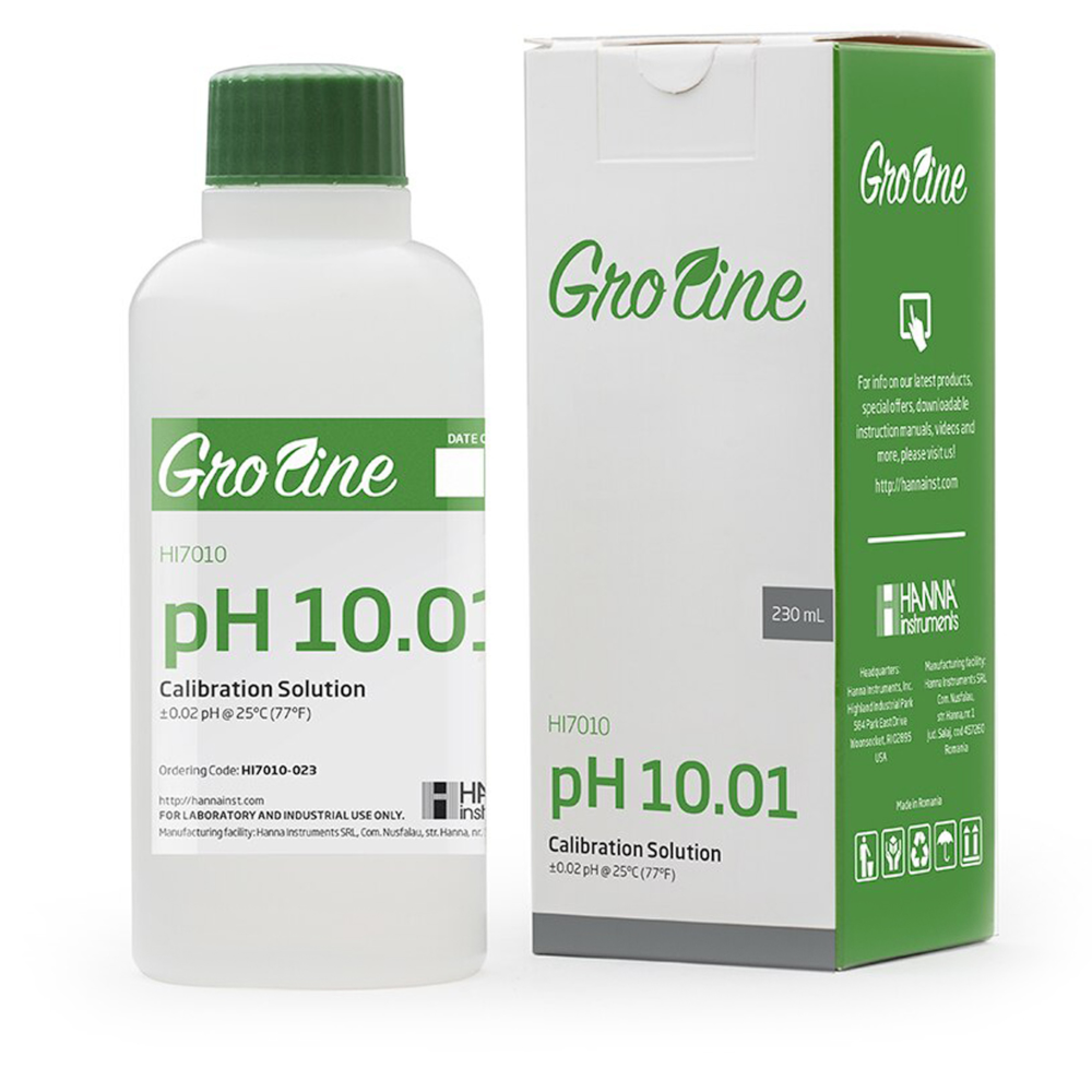 Hanna GroLine pH 10.01 Calibration Buffer (120 mL)