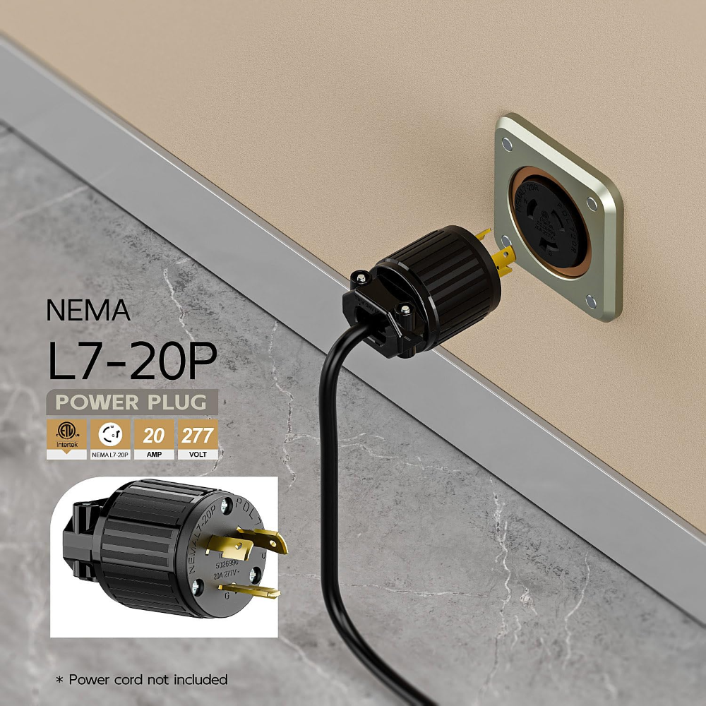 ACBROAD - NEMA L7-20P Locking Plug Industrial Grade 20A 277V