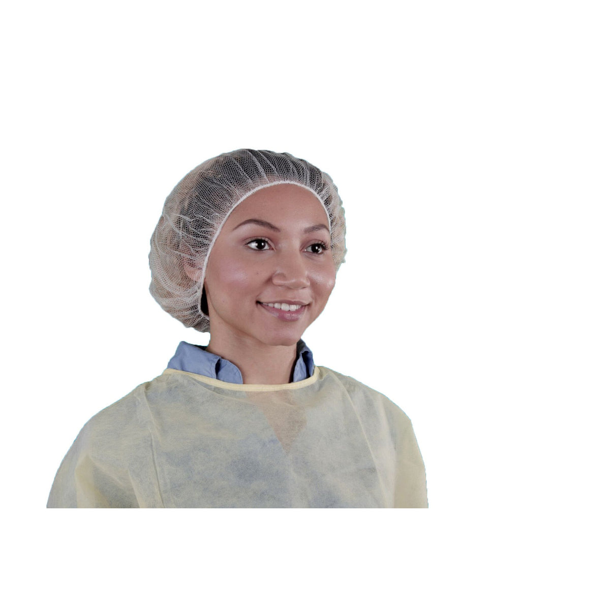 Keystone Safety honeycomb nylon hairnet, white