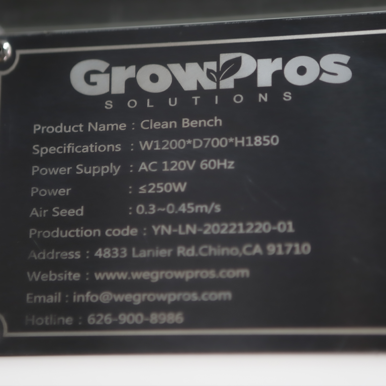 GrowPros PURE Station Pro Laminar Vertical Flow Hood Station