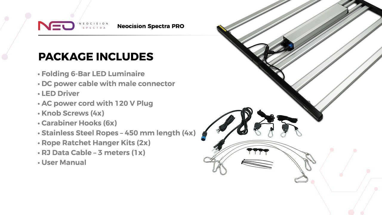 Neocision Spectra Pro LED Grow Light - DLC Listed - Black Label Supply llc