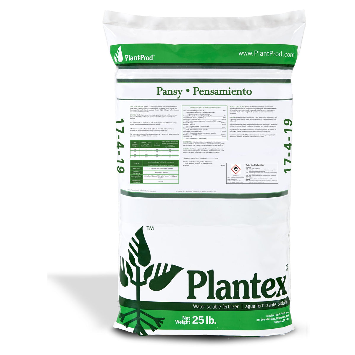 Plant-Prod - Plantex 17-4-19 WSF Pansy Fertilizer