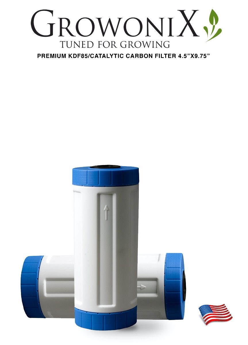 GrowoniX - CF-4510-KDF Premium KDF85/Replacement Catalytic Carbon Filter 4.5 in x 9.75 in