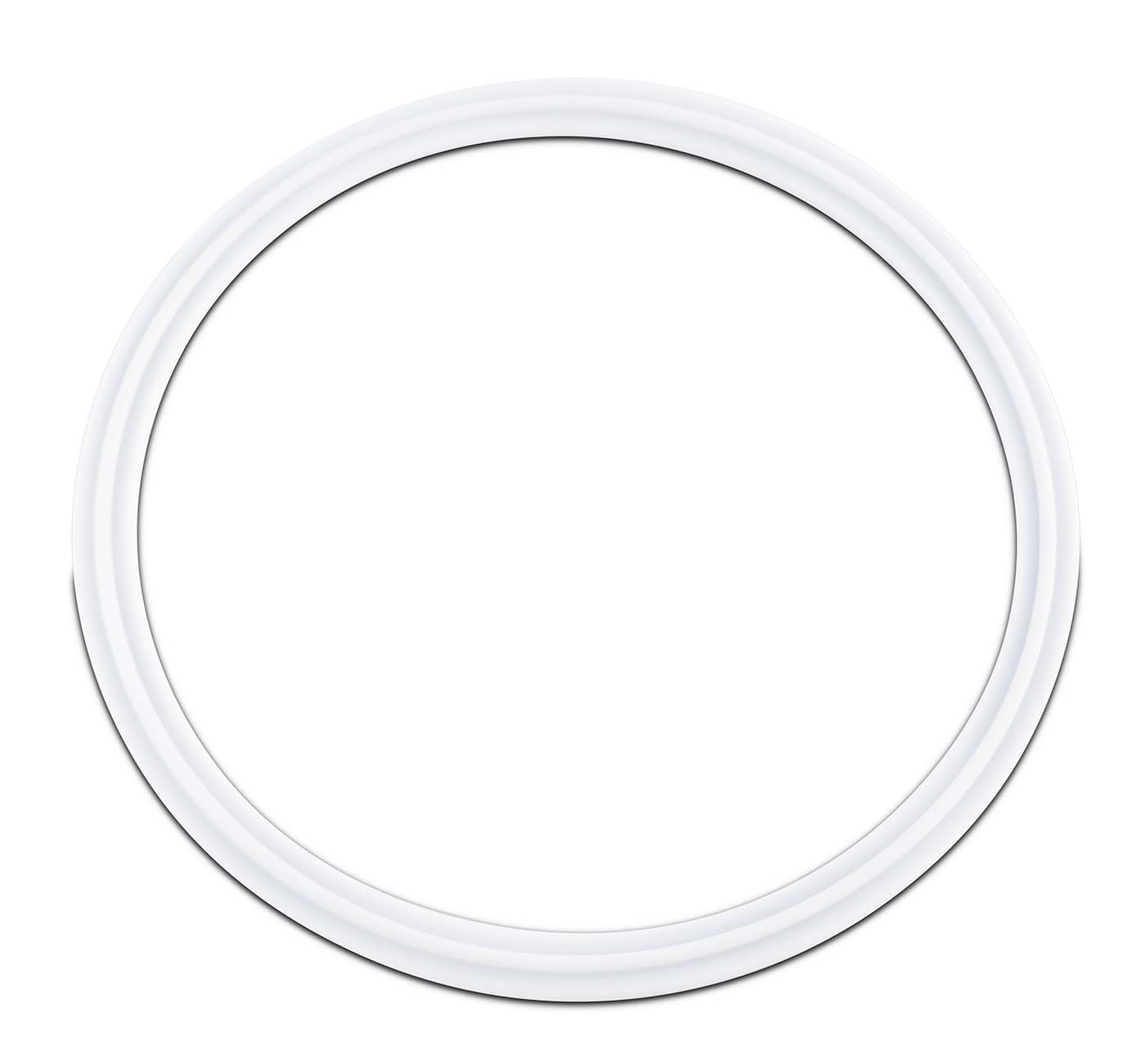 PTFE Envelope Tri - Clamp Gaskets with Viton Filler - USA Made - Black Label Supply llc