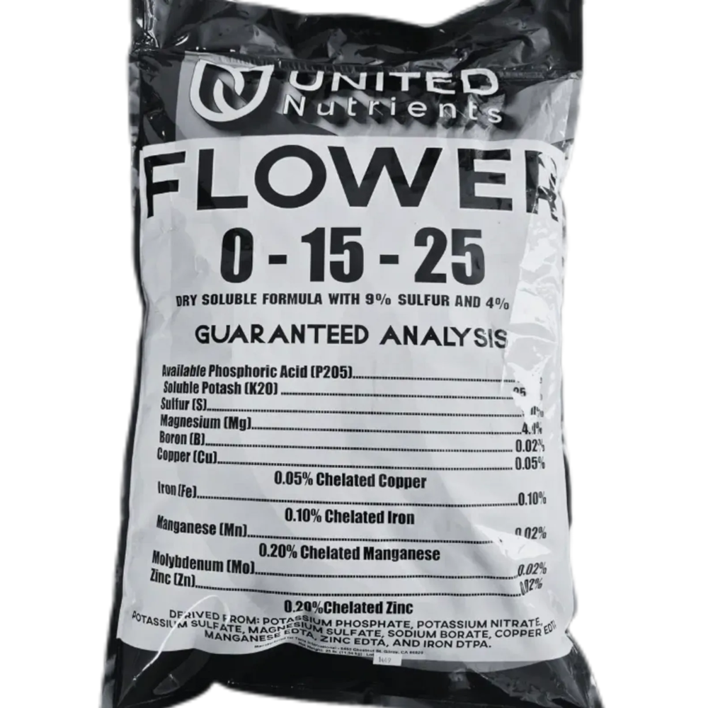 United Nutrients - Flower 0-15-25/ Micros - 25lbs