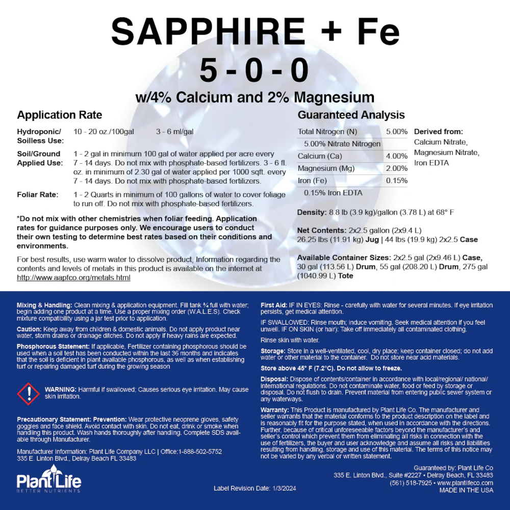 Plant Life Sapphire Cal/Mag 5-0-0