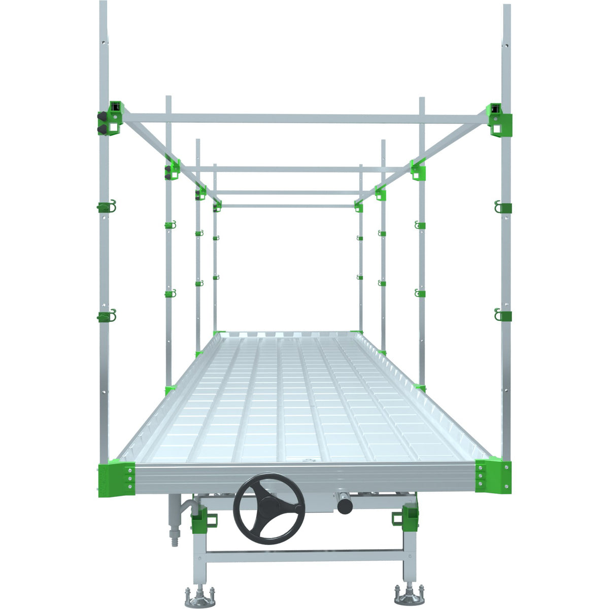 GrowPros Solutions The Chariot single tier rolling bench - full bench view