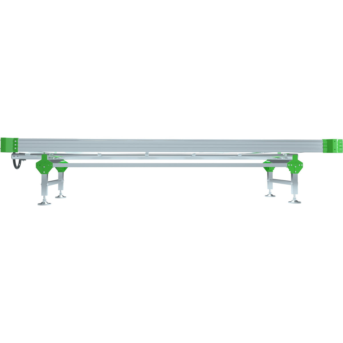 GrowPros Solutions The Chariot single tier rolling bench - tray and frame view