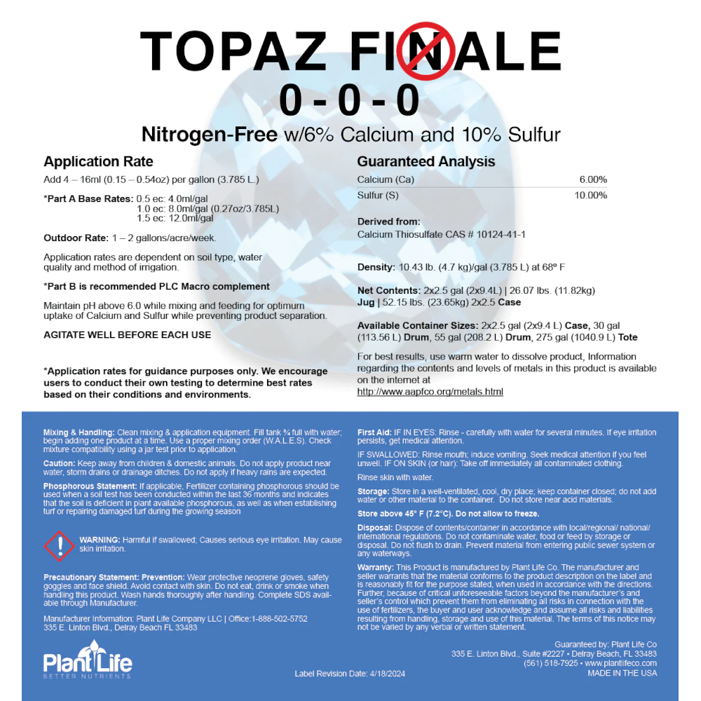 Plant Life Topaz Finale 0-0-0