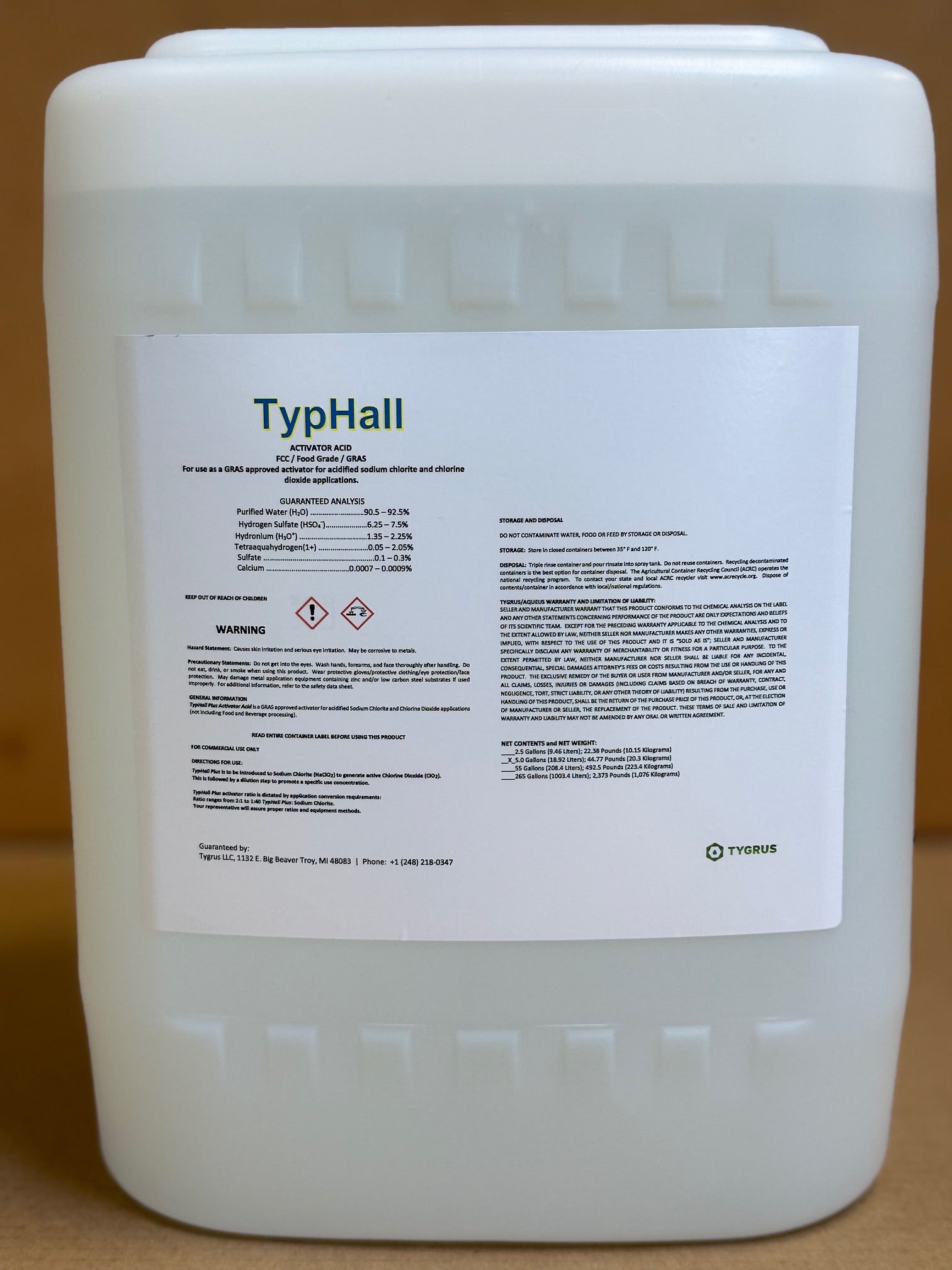 50% TypHall acid (min. order of 6)