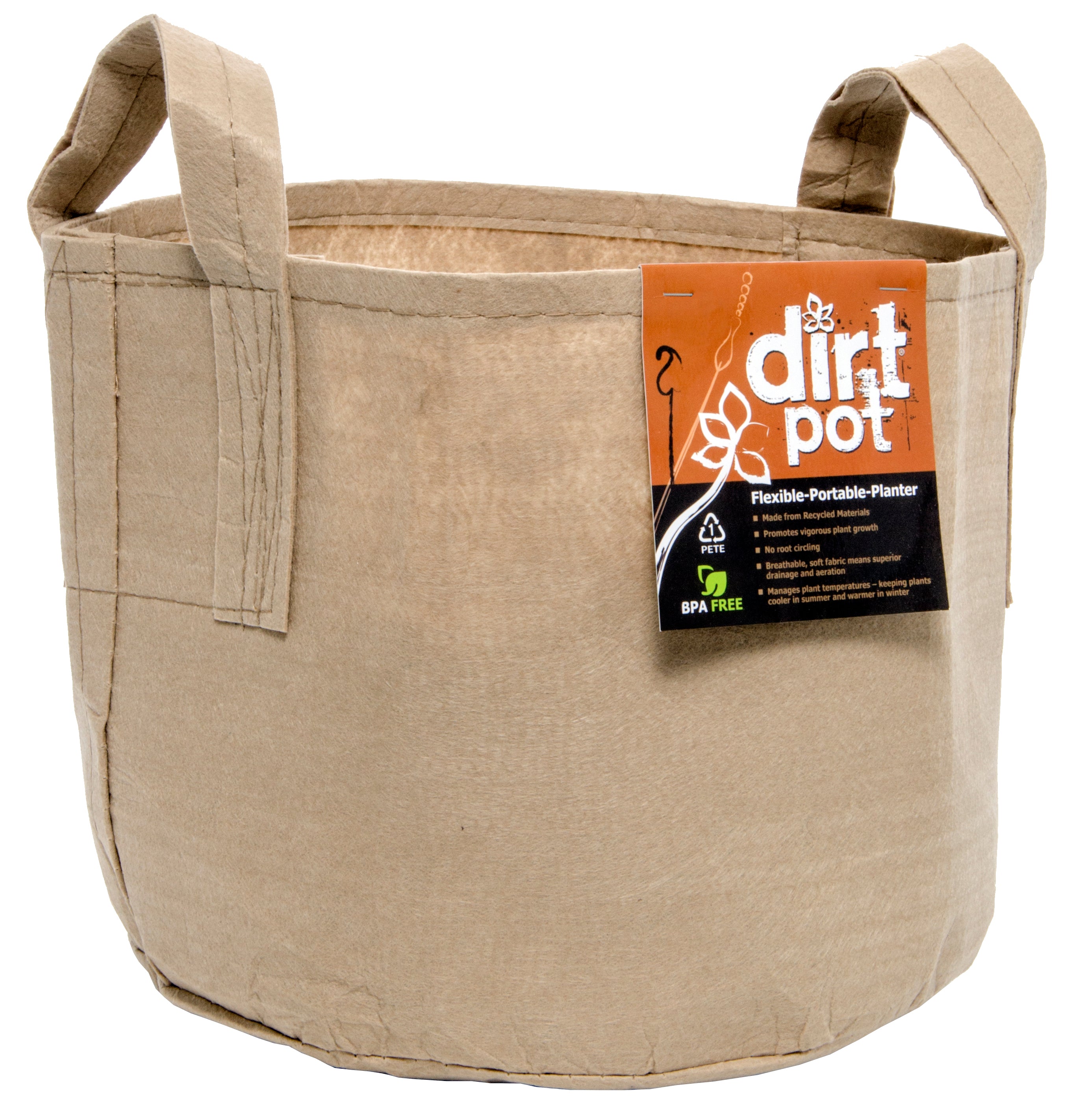 Dirt Pot - Flexible Portable Planter, Tan