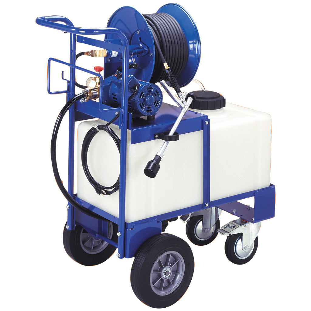 Dramm MSO High-Pressure Sprayer - 100 ft / 115V electric / 20 Gal cart and tank - MS20-100-SS
