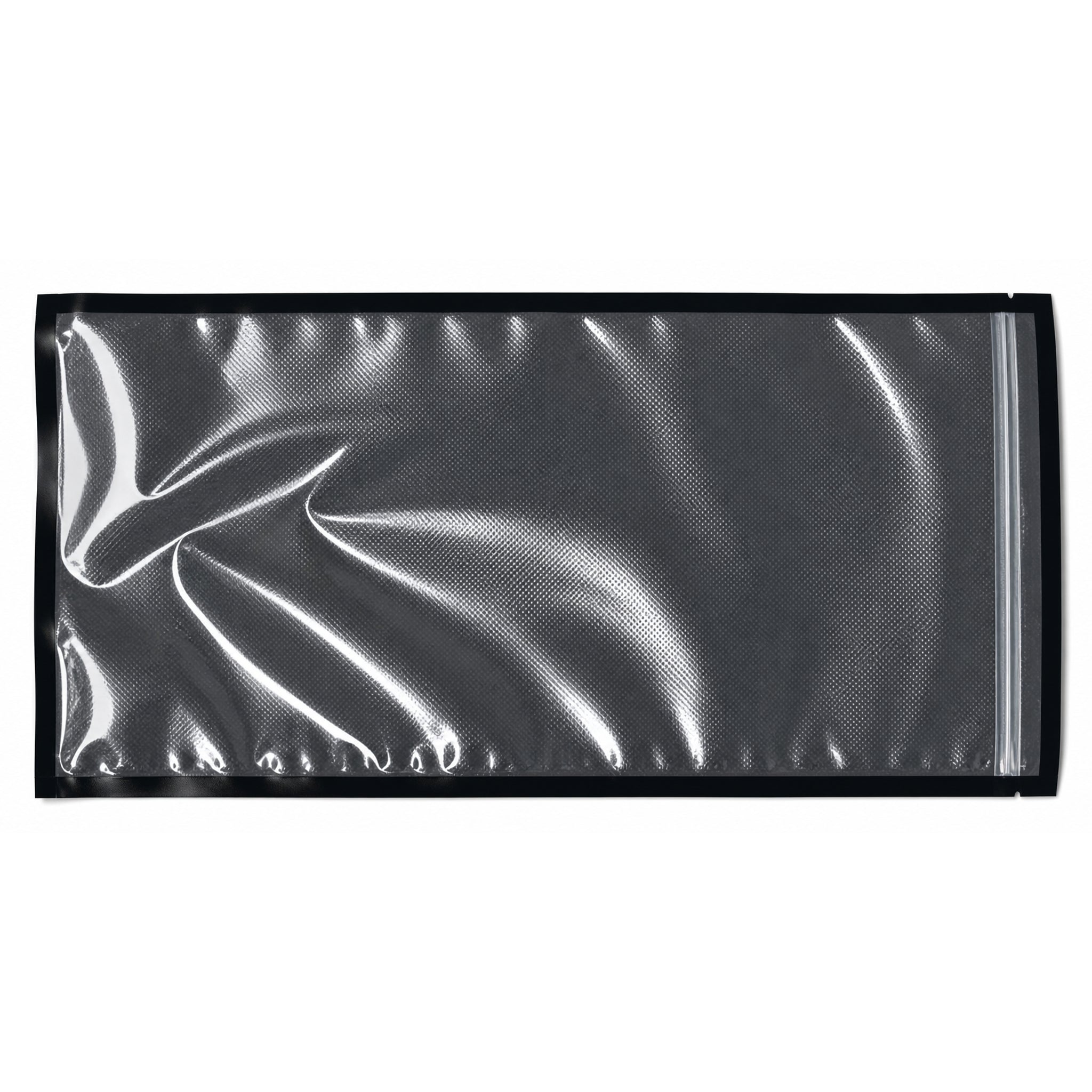 SYMBYS StashBags black clear pre-cut vacuum seal bag with zip 5 mil 11.5 in x 24 in 50 pack