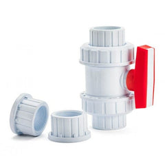 Red Flag - PVC True Union Ball Valve - Socket X Socket - White - 3/4 in